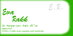 eva rakk business card